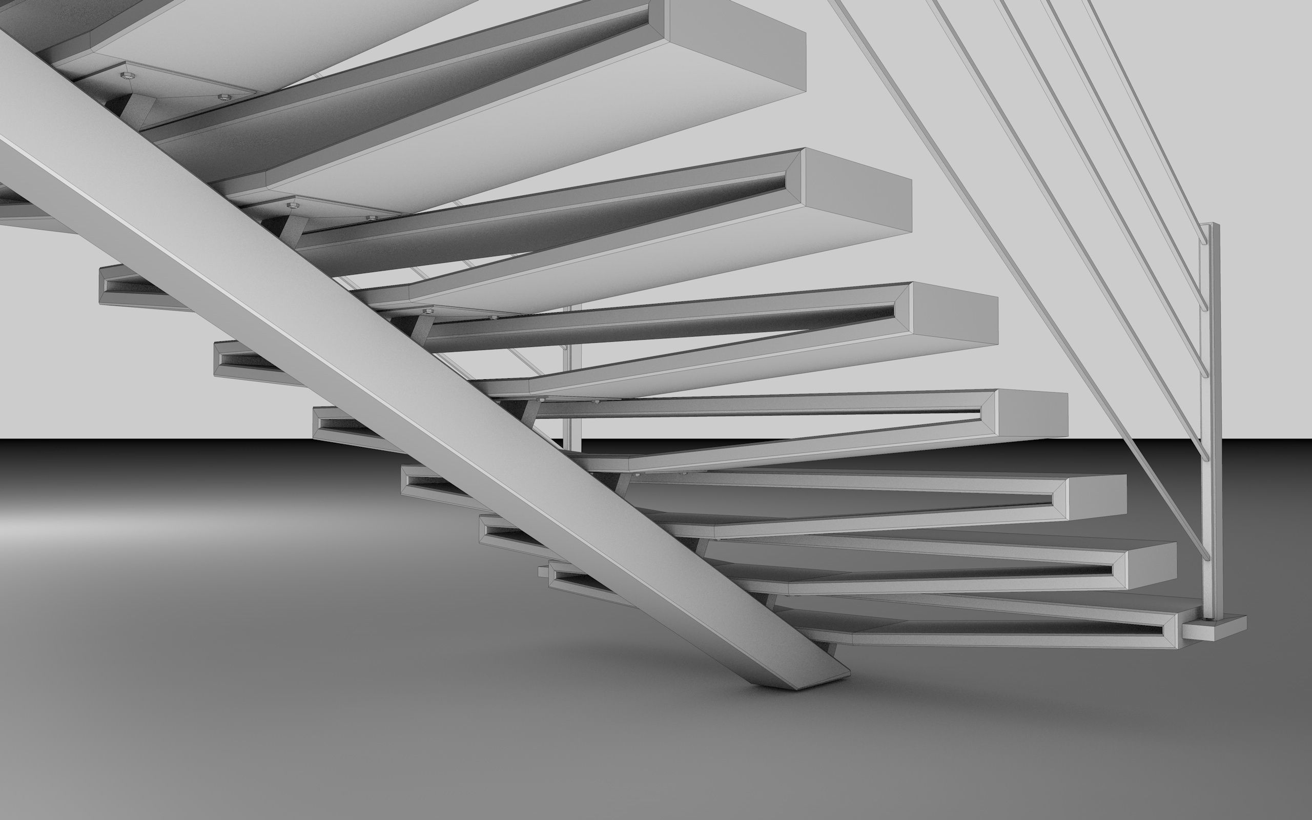      Stairs 3D model   TWO QUALITY DESIGN Low-poly 3D model_8