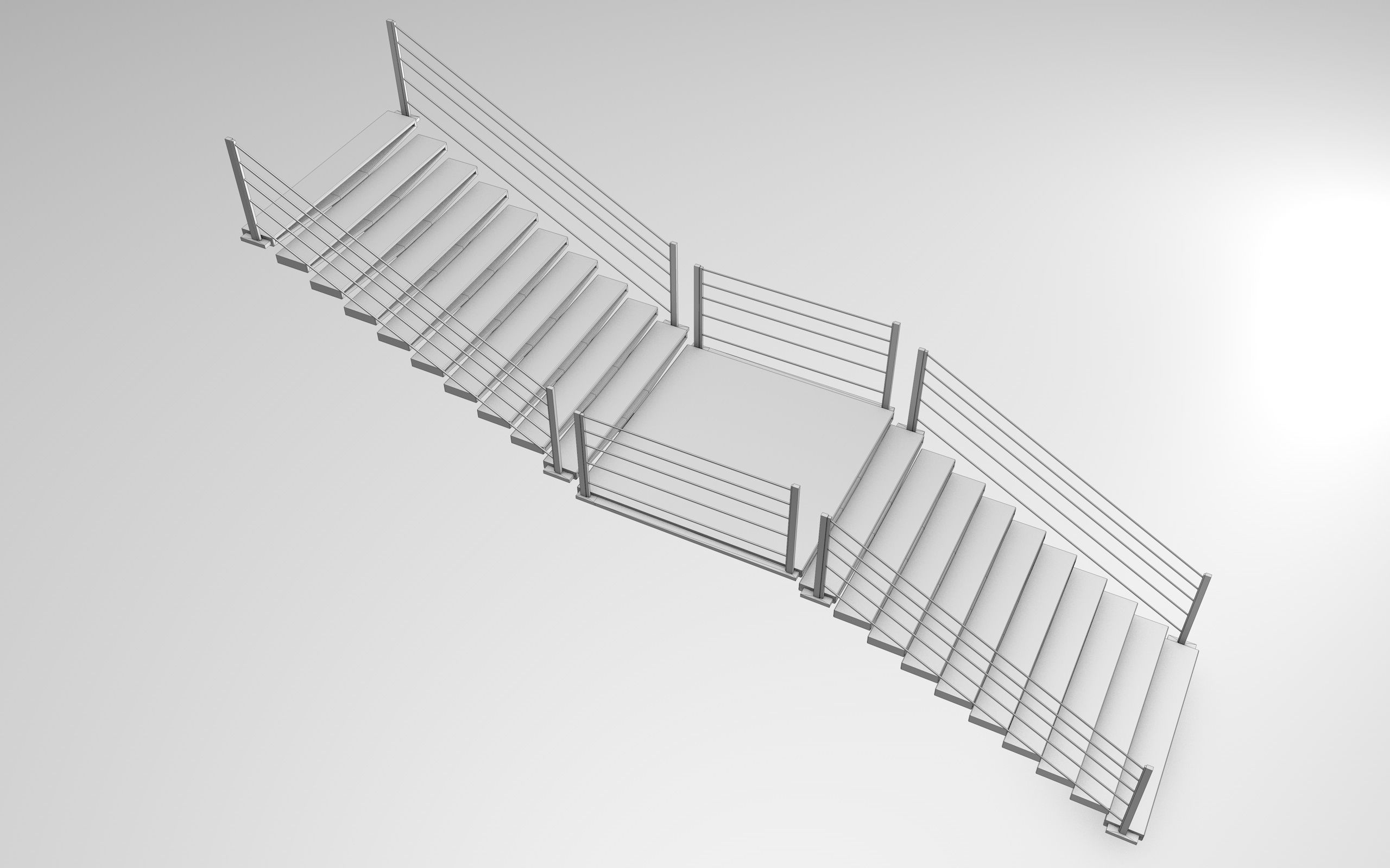      Stairs 3D model   TWO QUALITY DESIGN Low-poly 3D model_12