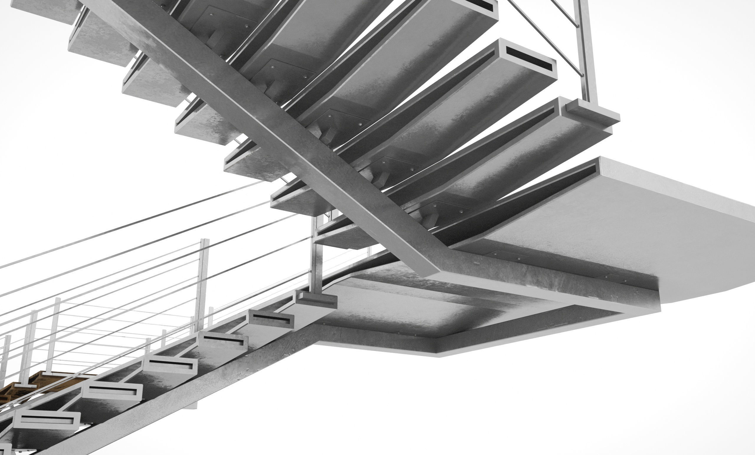      Stairs 3D model   TWO QUALITY DESIGN Low-poly 3D model_2