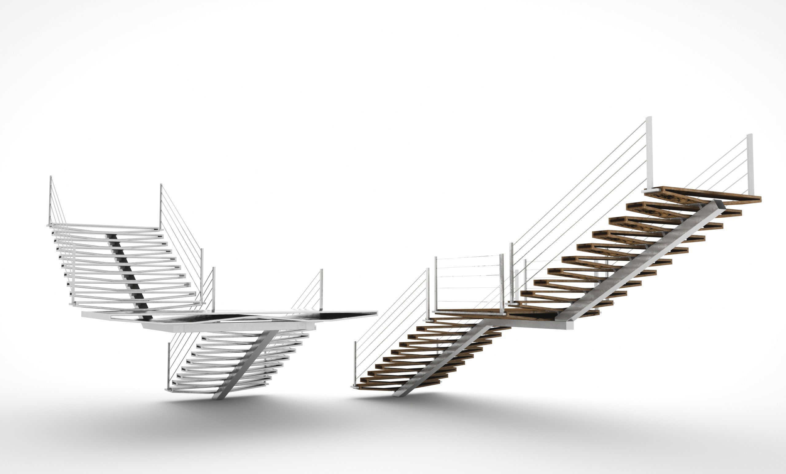      Stairs 3D model   TWO QUALITY DESIGN Low-poly 3D model_22