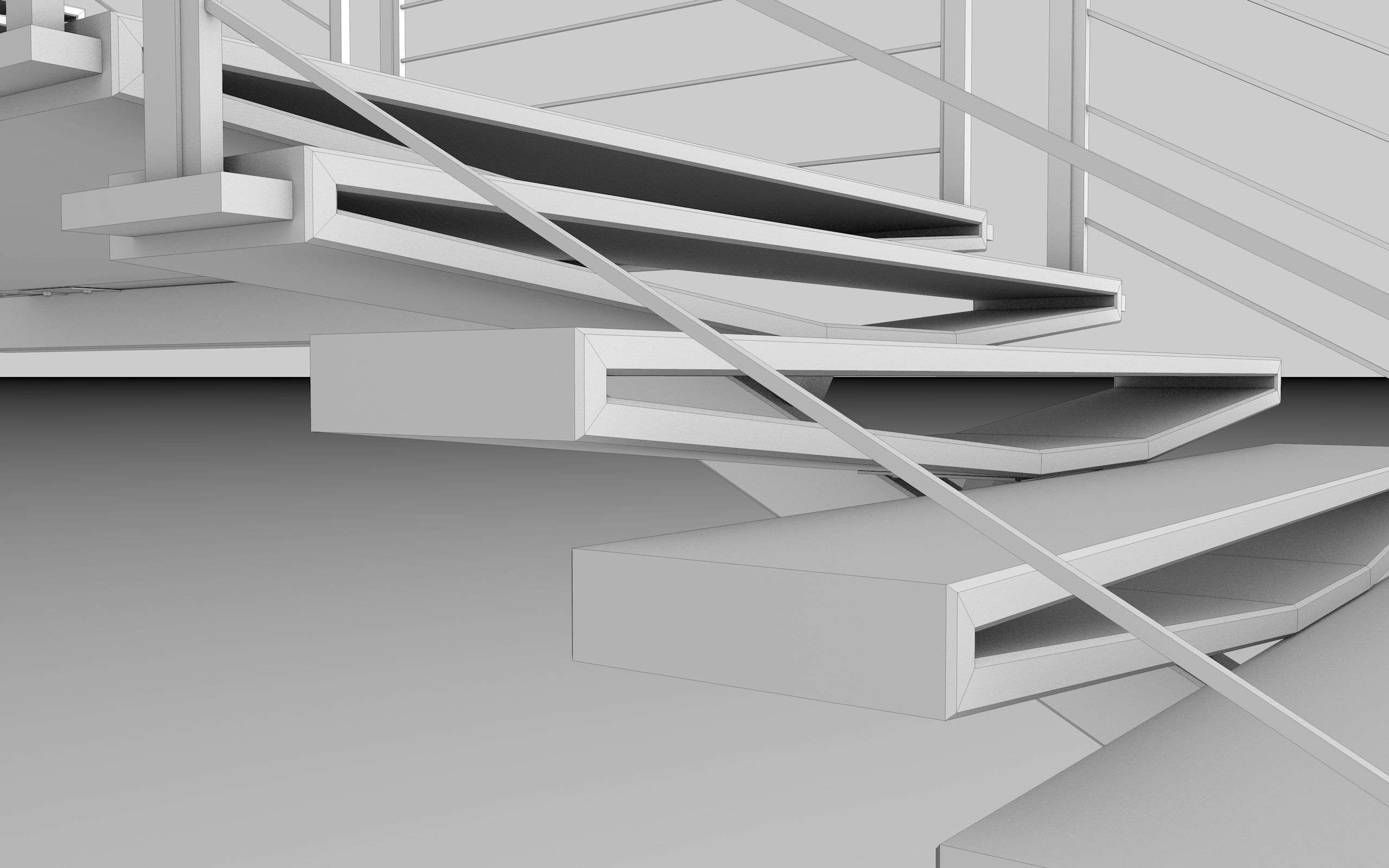      Stairs 3D model   TWO QUALITY DESIGN Low-poly 3D model_13