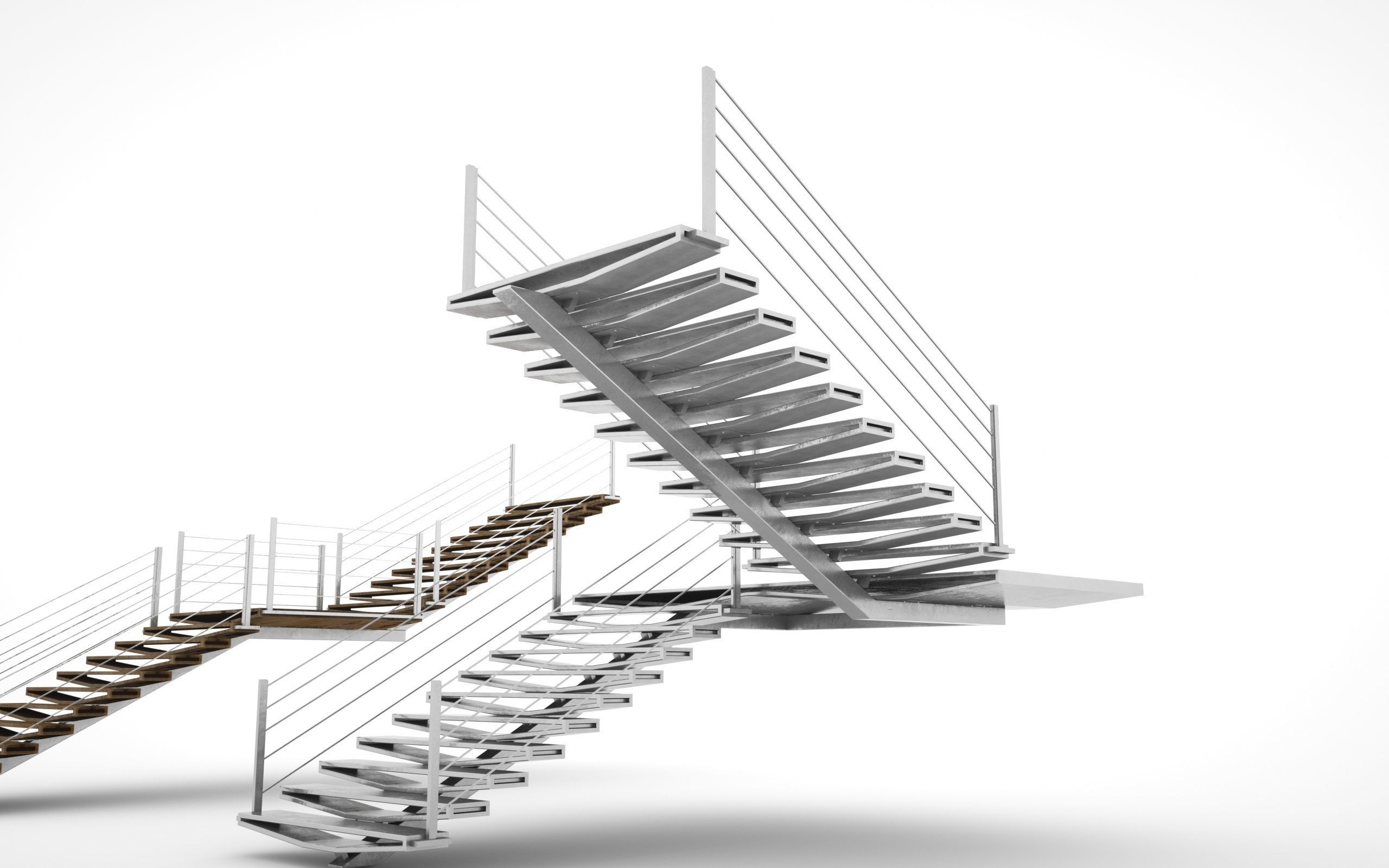     Stairs 3D model   TWO QUALITY DESIGN Low-poly 3D model_23