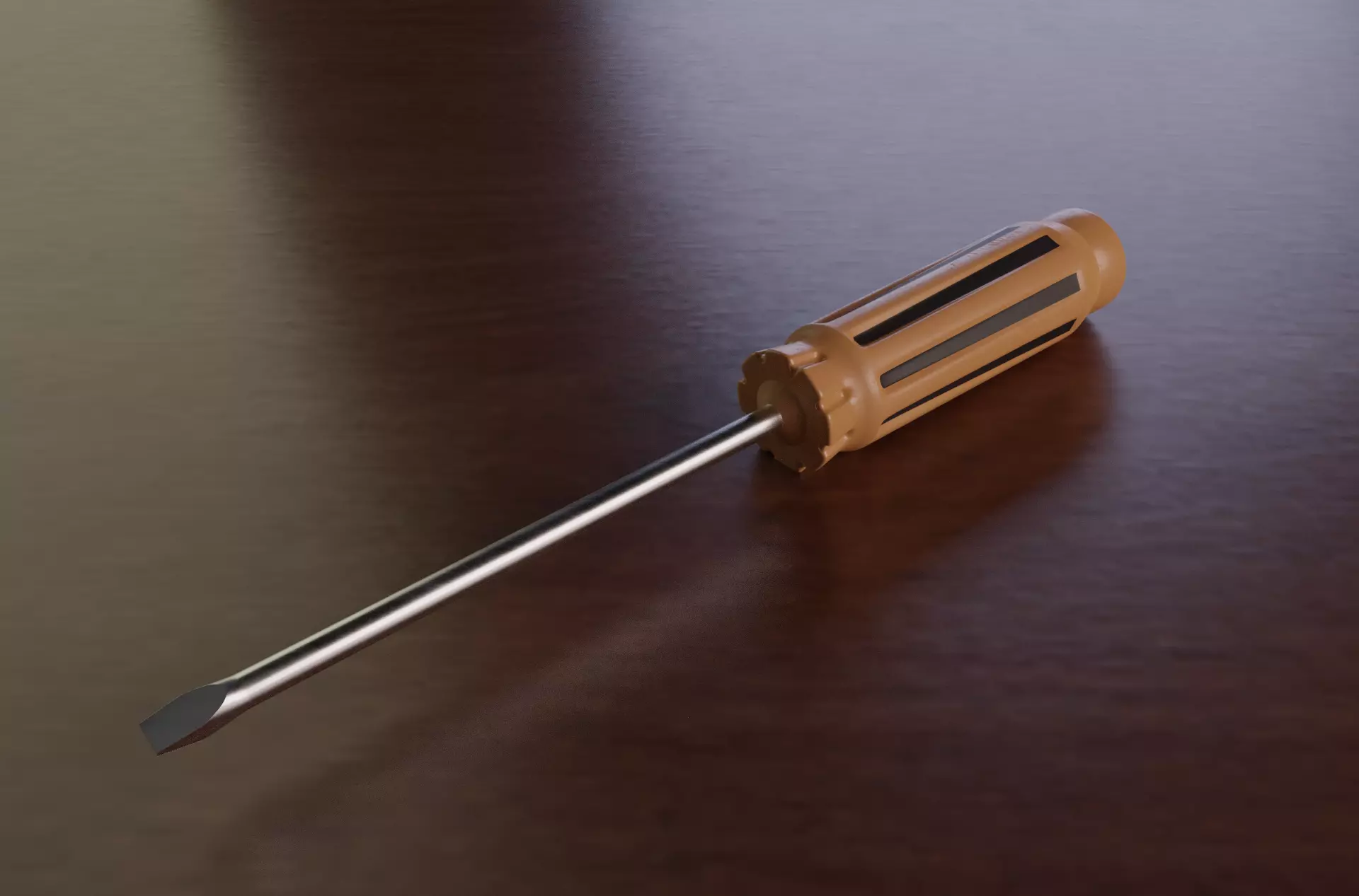 Simple Fat-blade Screwdriver Free 3D model_0