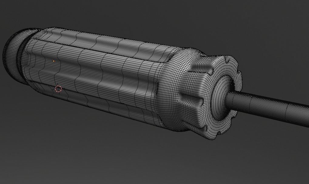 Simple Fat-blade Screwdriver Free 3D model_4