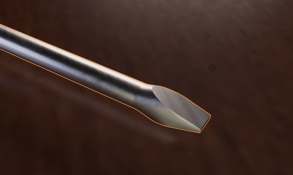 Simple Fat-blade Screwdriver Free 3D model_1