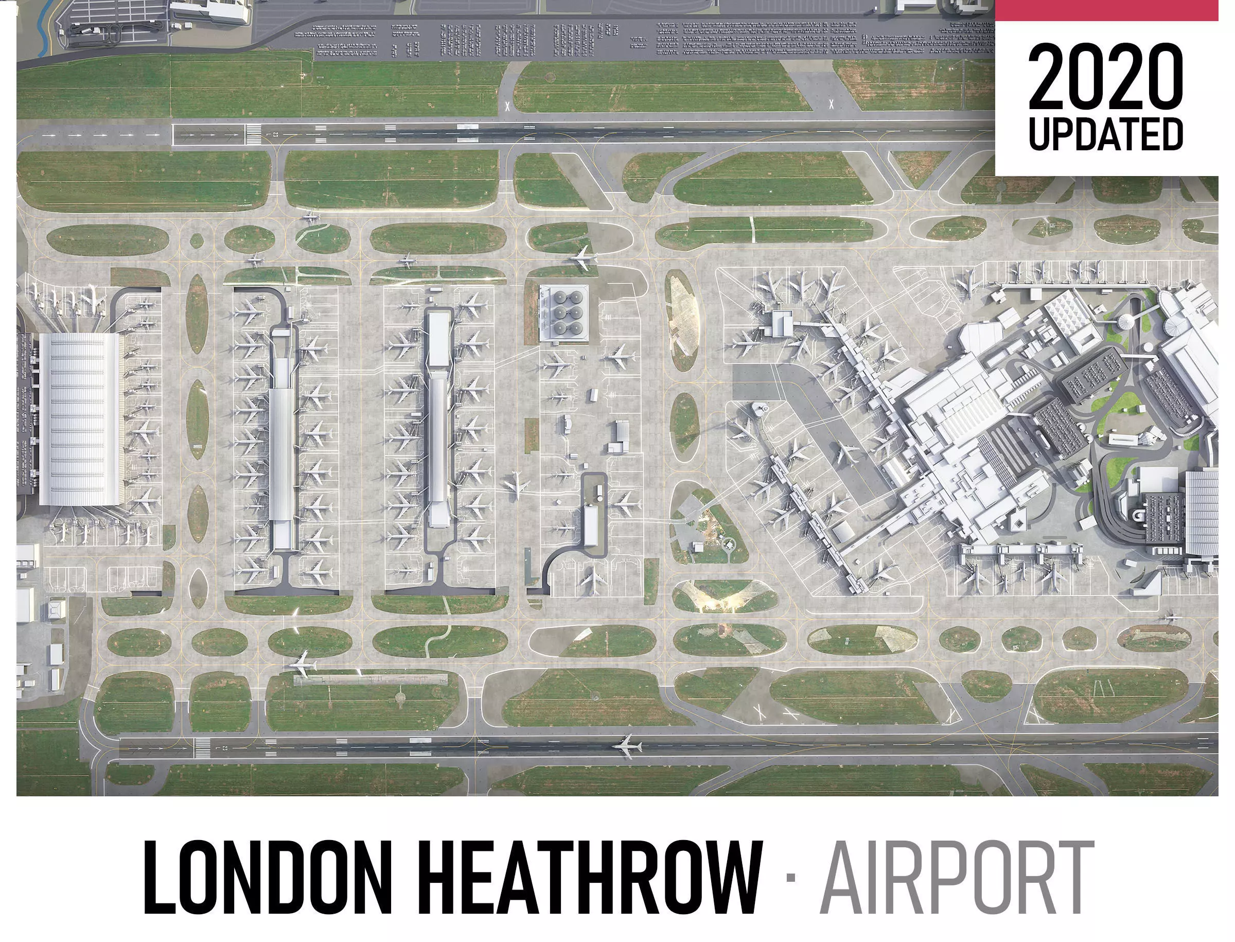 London Heathrow Airport - LHR Low-poly 3D model_0