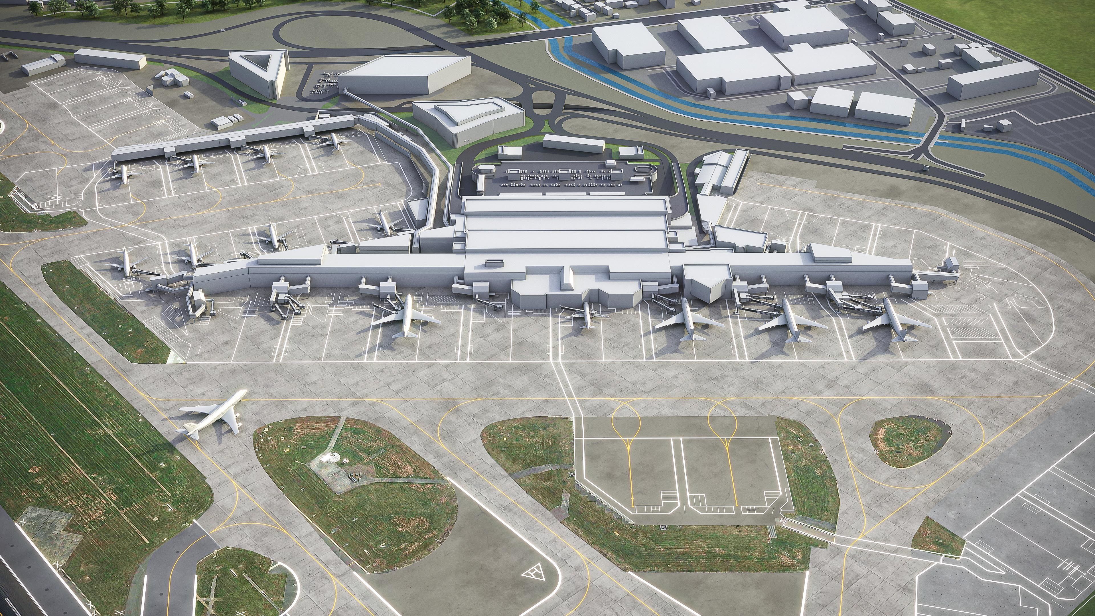 London Heathrow Airport - LHR Low-poly 3D model_9