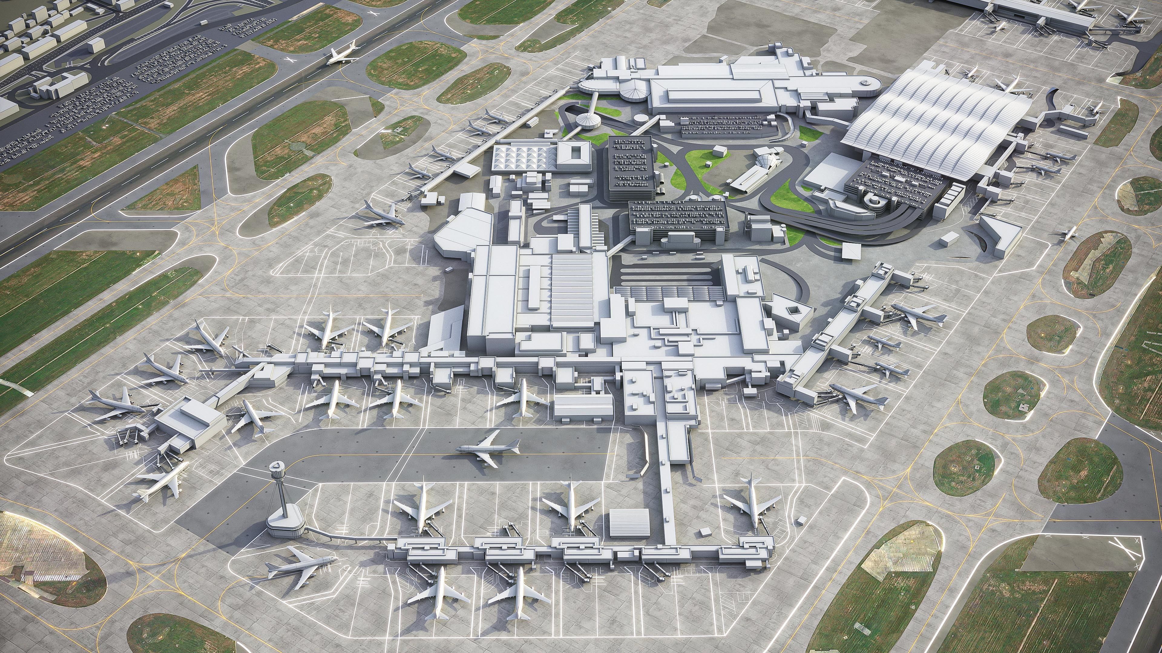 London Heathrow Airport - LHR Low-poly 3D model_23