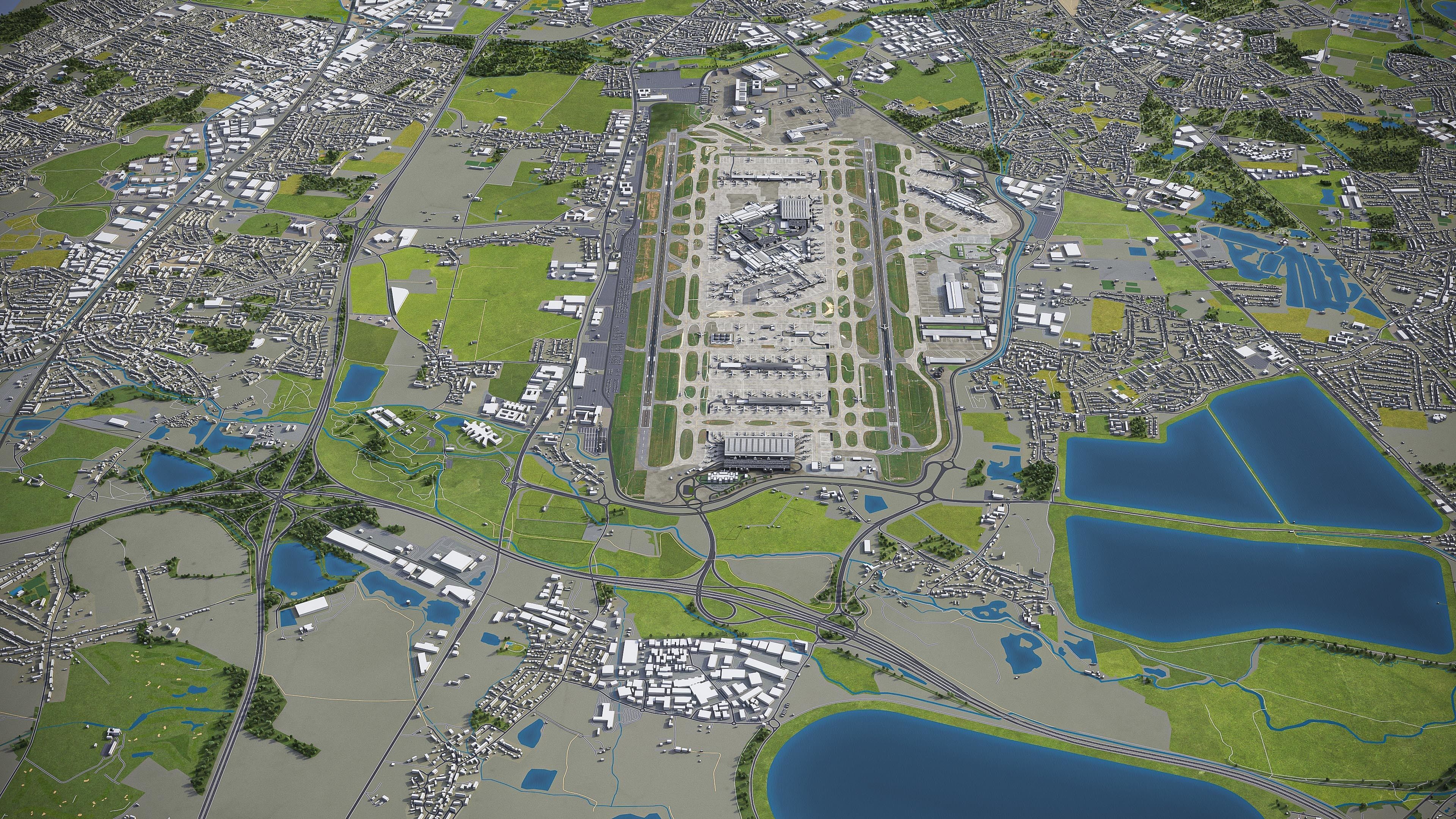 London Heathrow Airport - LHR Low-poly 3D model_39