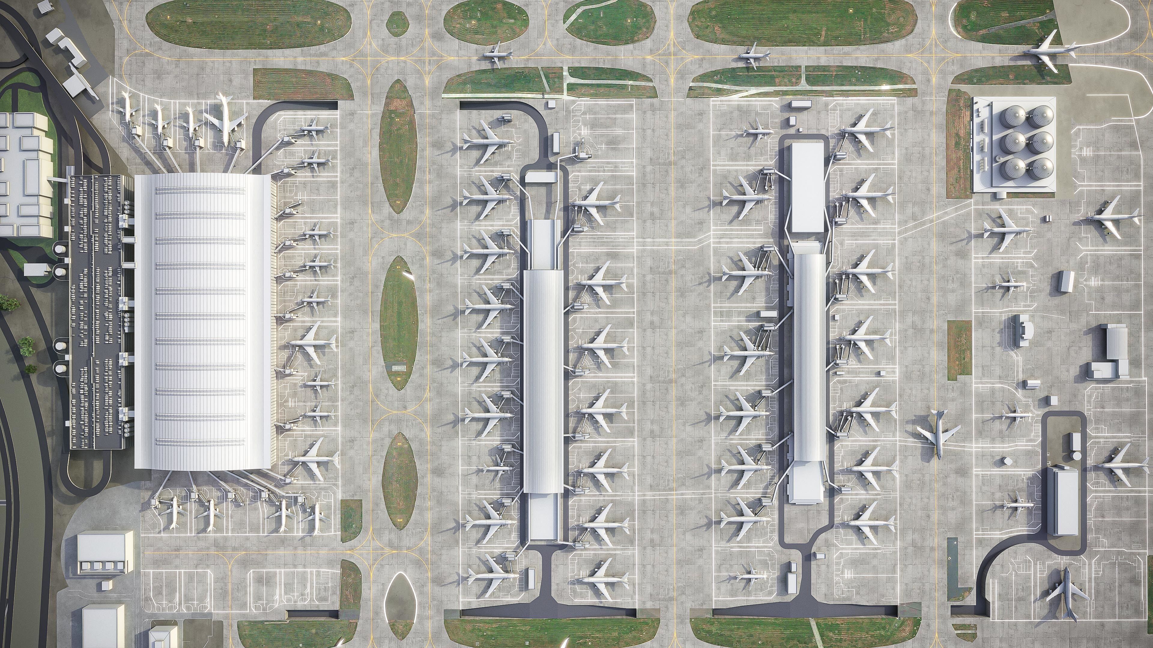 London Heathrow Airport - LHR Low-poly 3D model_34