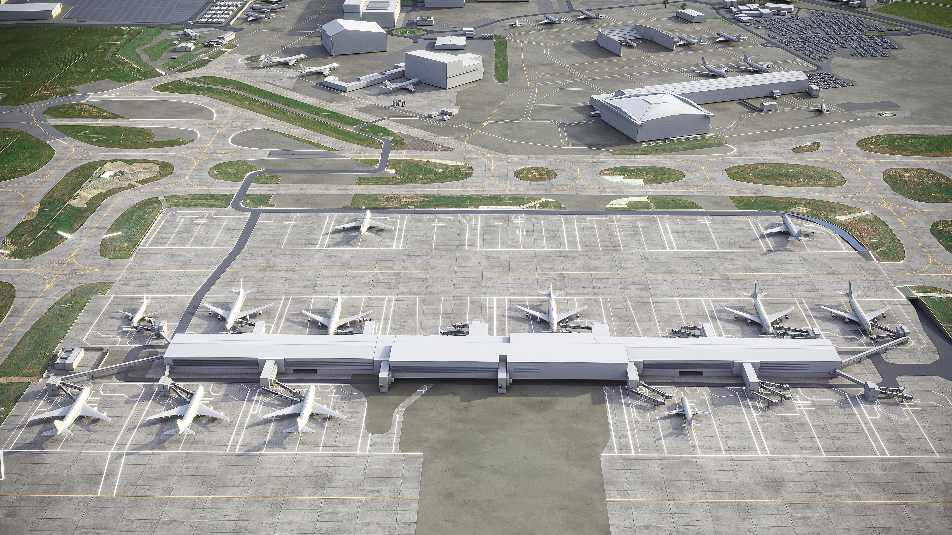 London Heathrow Airport - LHR Low-poly 3D model_19