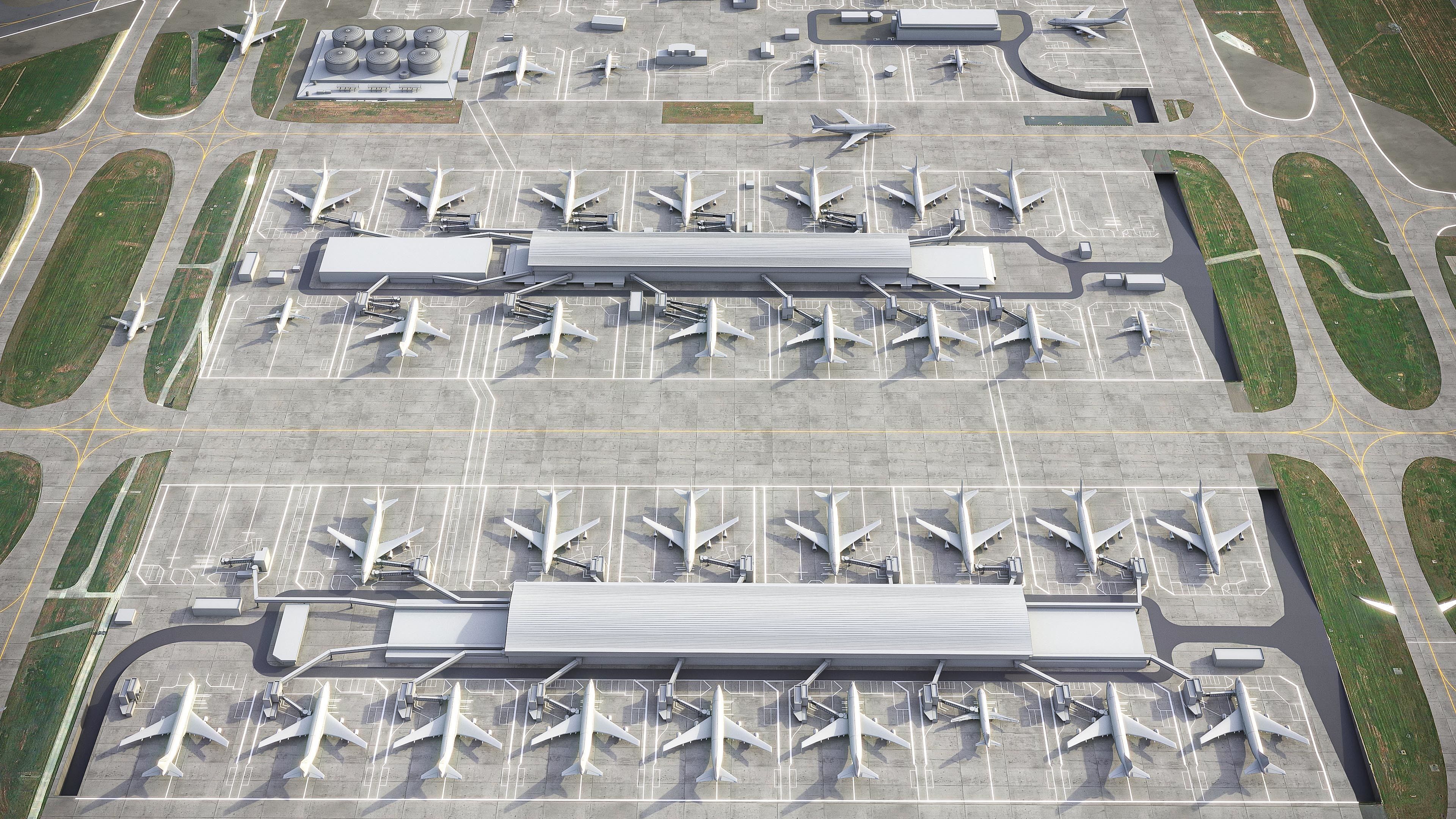 London Heathrow Airport - LHR Low-poly 3D model_29