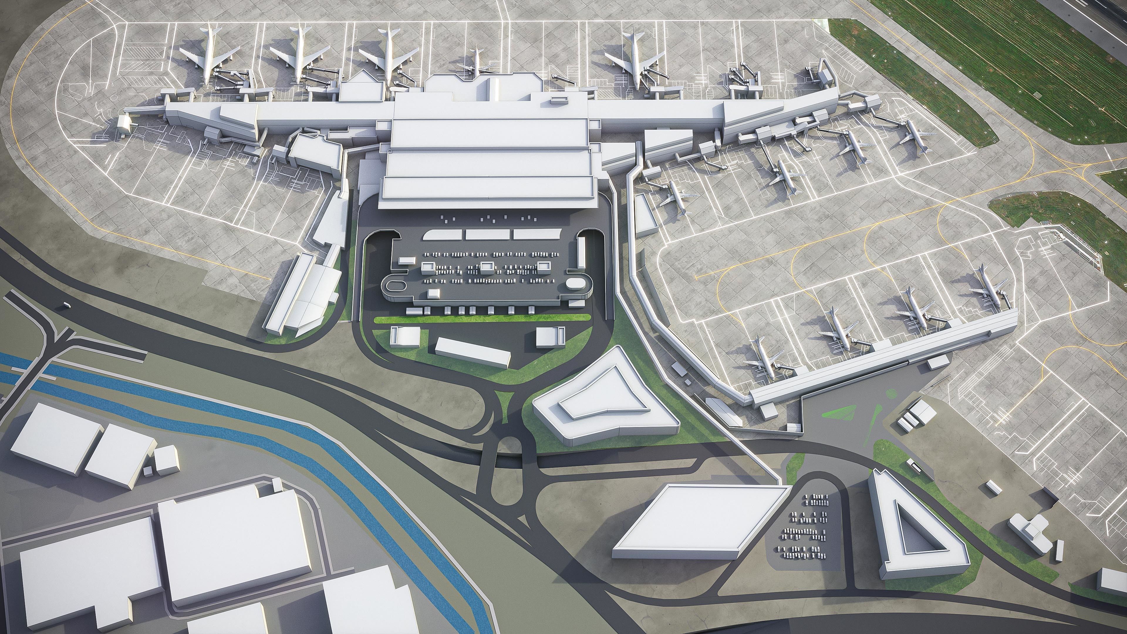 London Heathrow Airport - LHR Low-poly 3D model_11