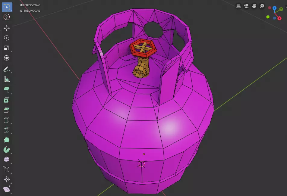 gas cylinders Free low-poly 3D model