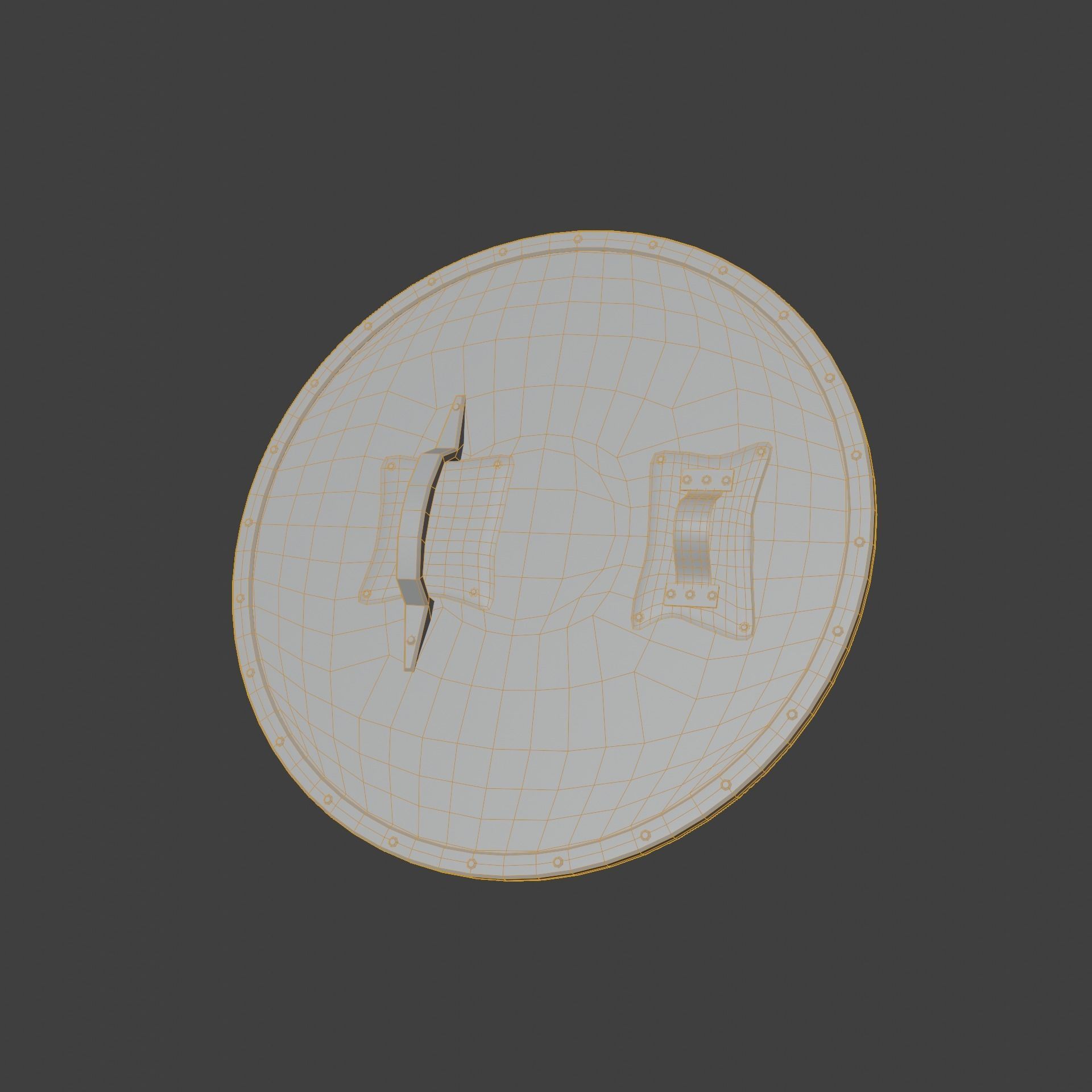 Wooden Shield Free 3D model_4