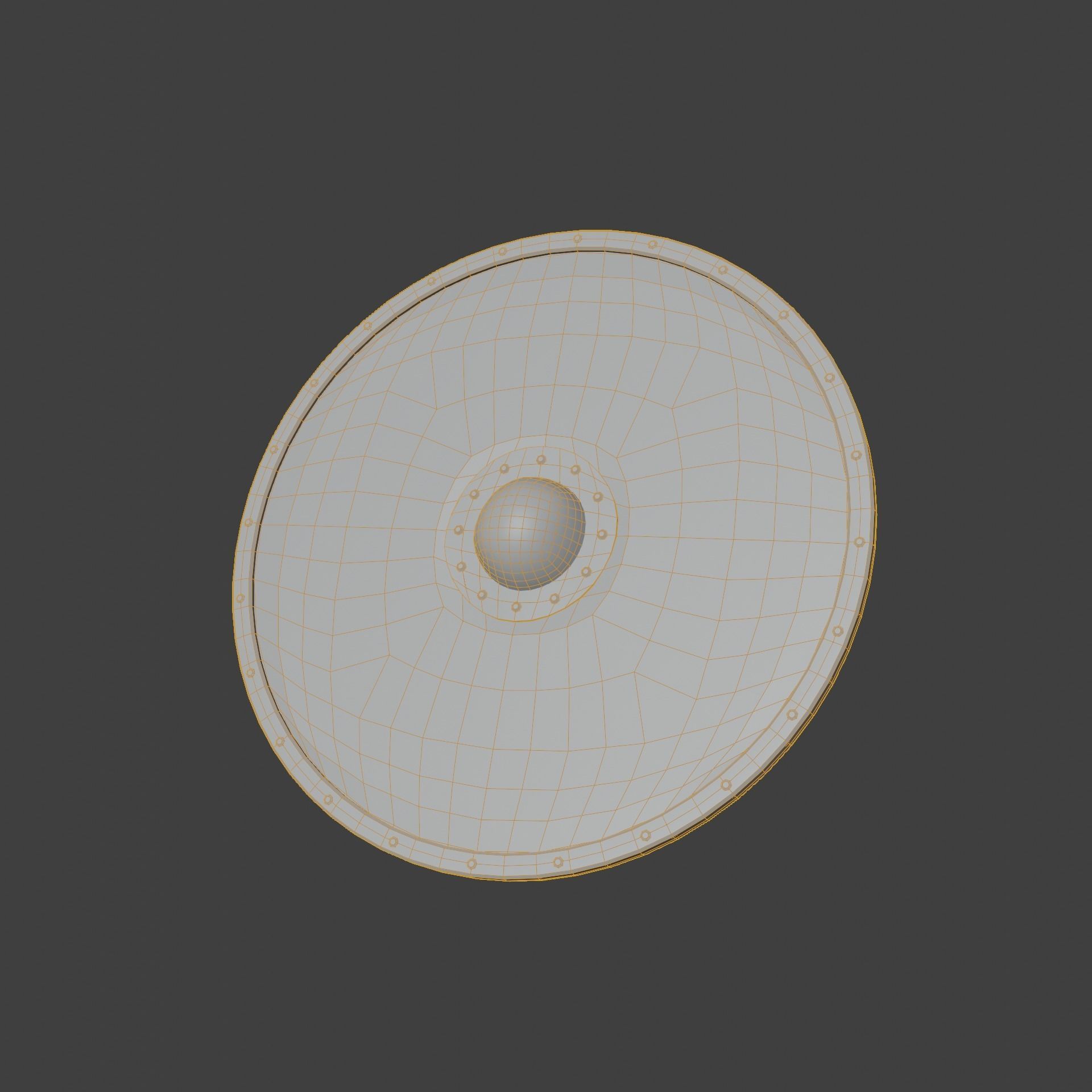 Wooden Shield Free 3D model_3