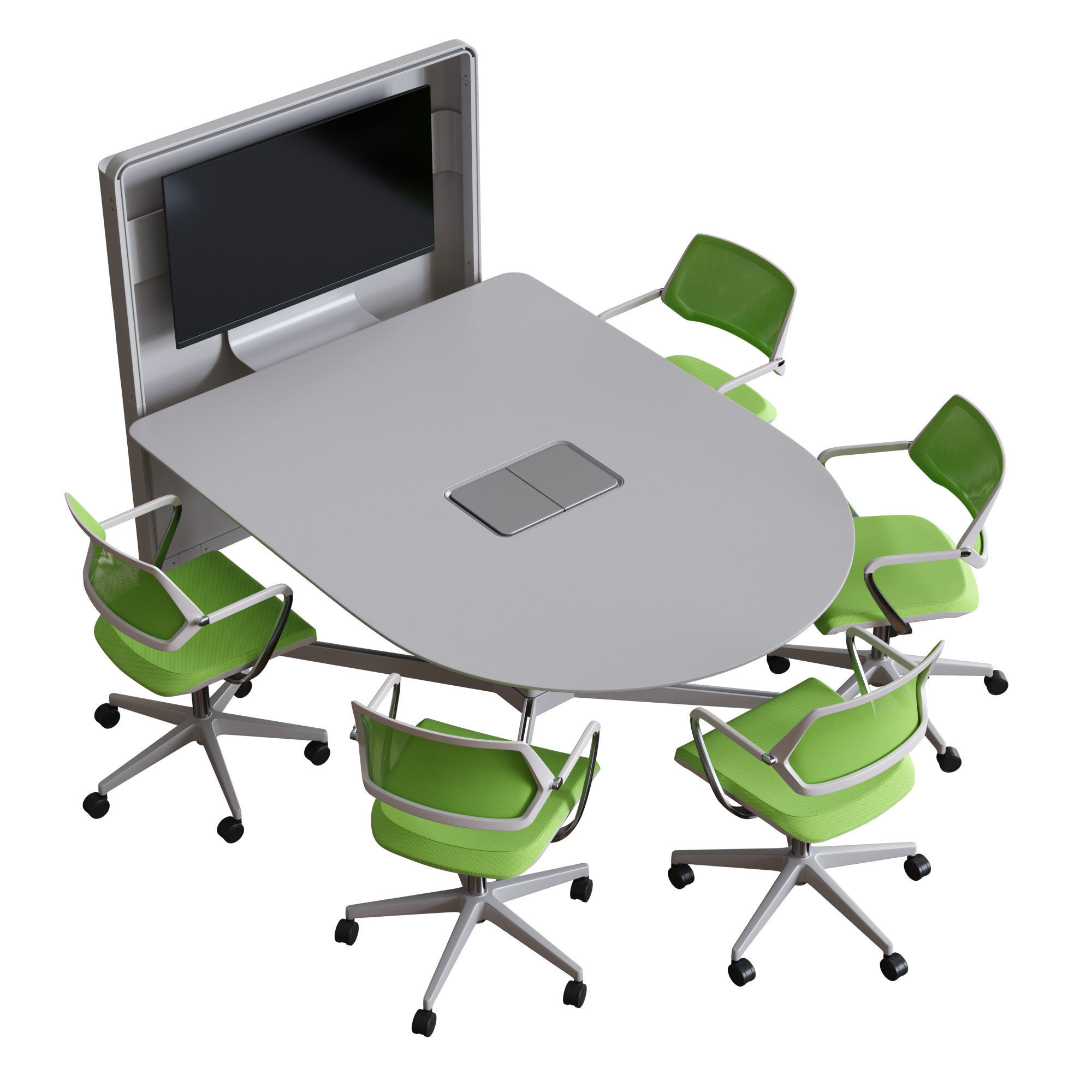 Steelcase - Media Scape D-Form Totem 3D model_8