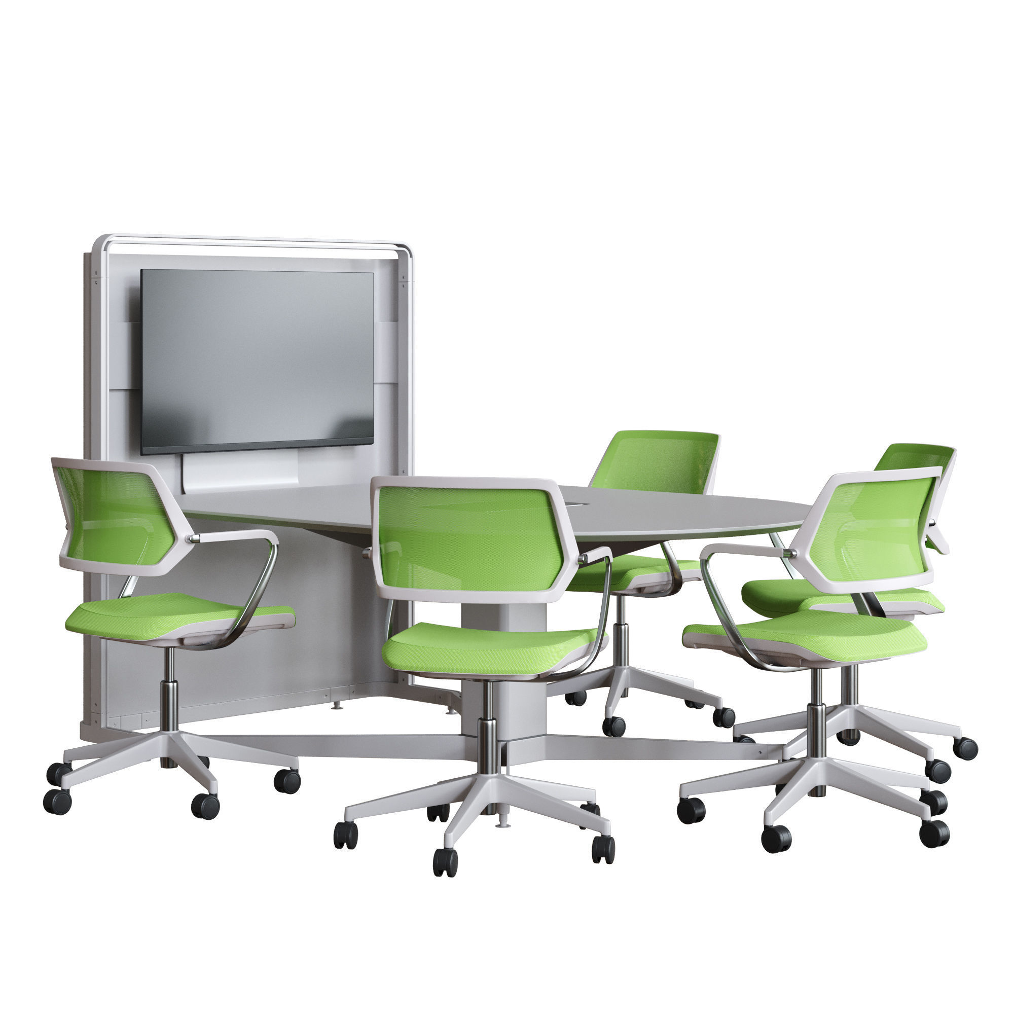 Steelcase - Media Scape D-Form Totem 3D model_11