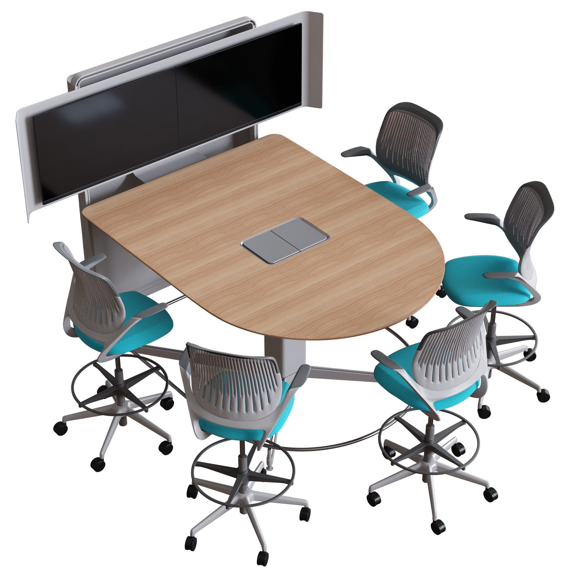 Steelcase - Media Scape D-Form Totem 3D model_15