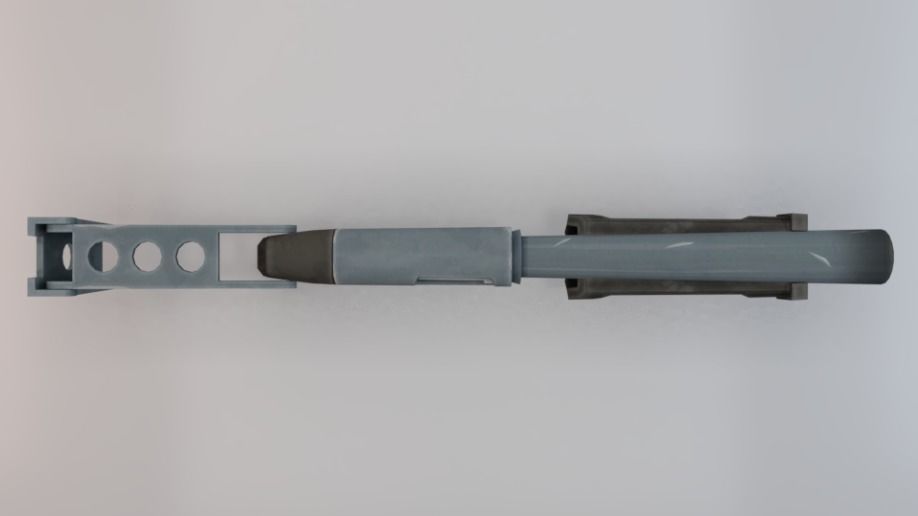 Pump Shotgun Low-poly 3D model_4