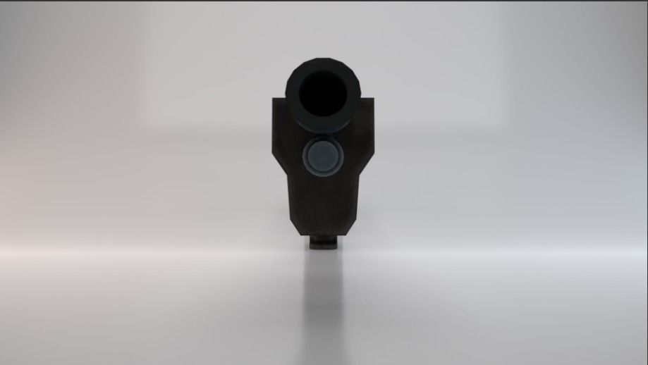 Pump Shotgun Low-poly 3D model_3
