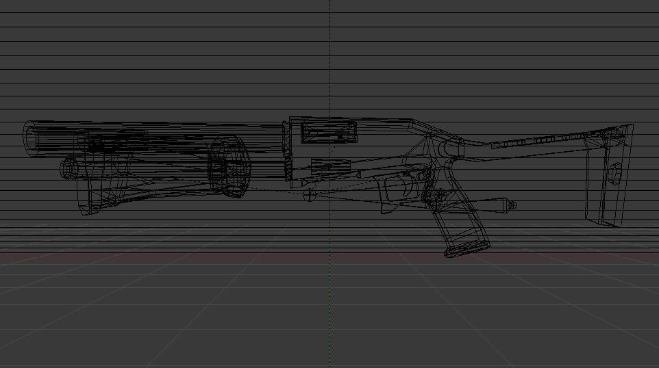 Pump Shotgun Low-poly 3D model_26
