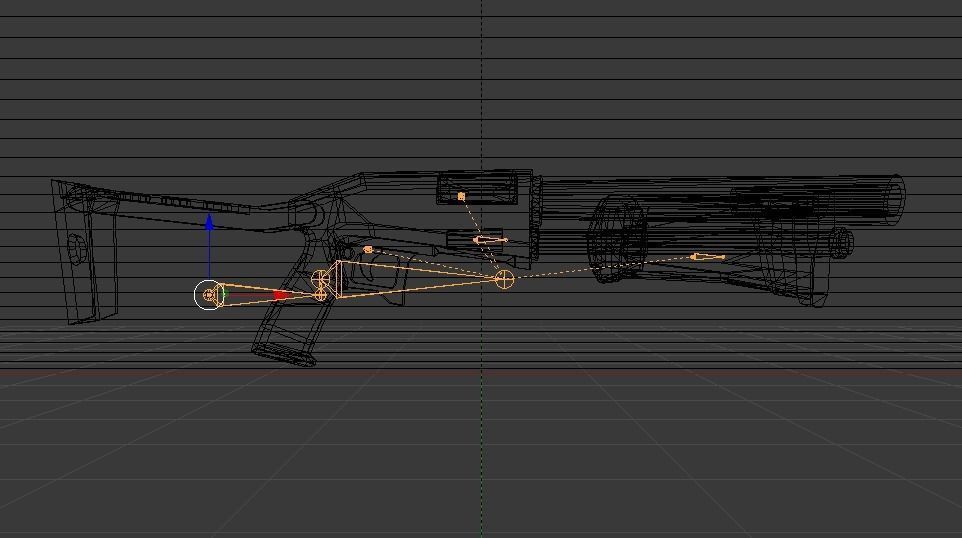 Pump Shotgun Low-poly 3D model_30