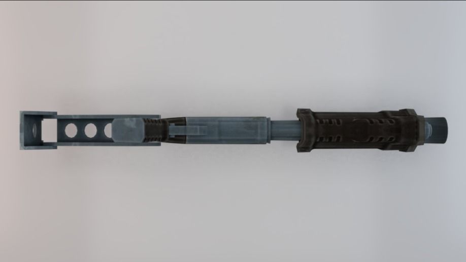 Pump Shotgun Low-poly 3D model_5