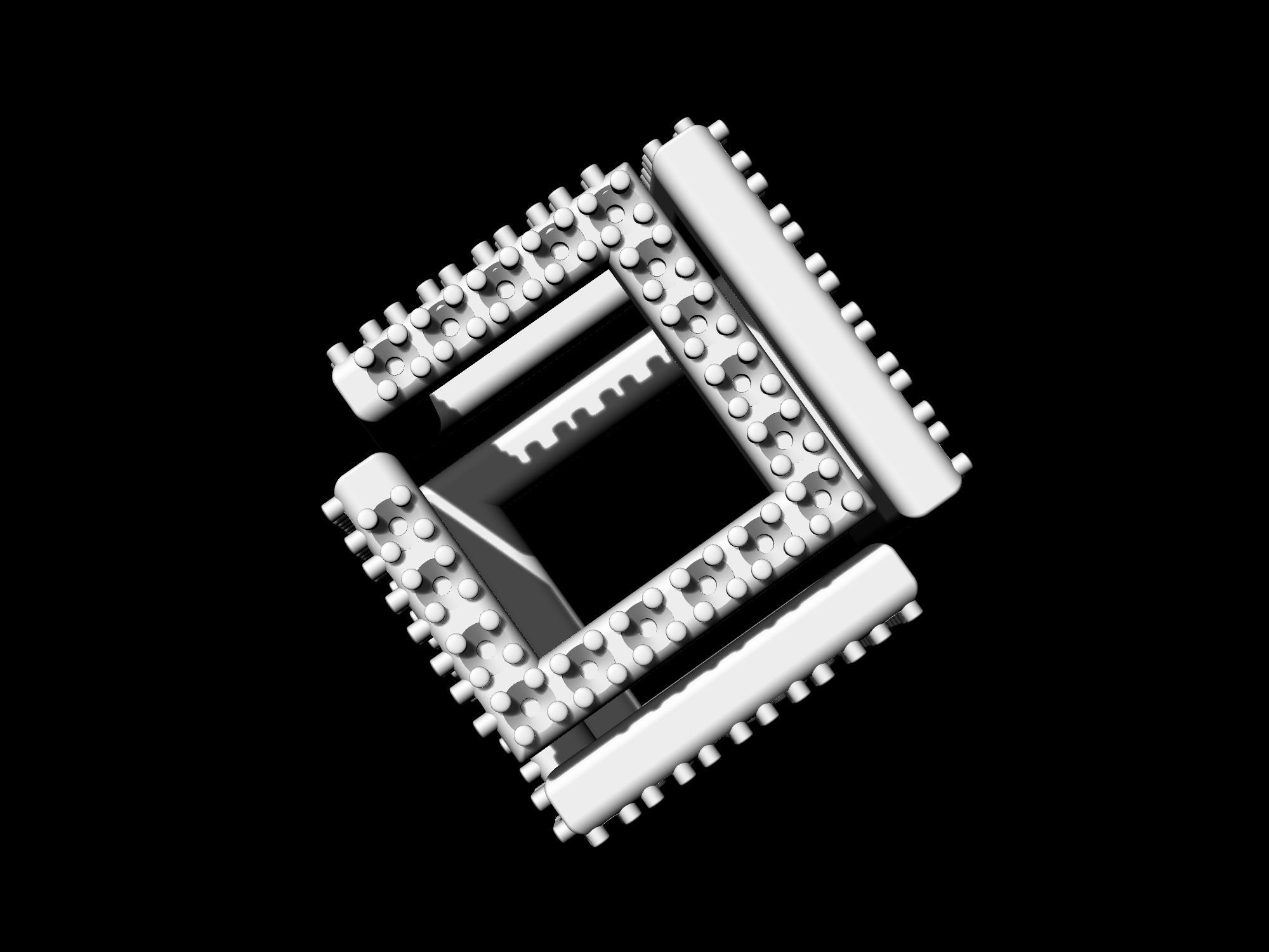 Infinity Cube pendant 3D print model_8