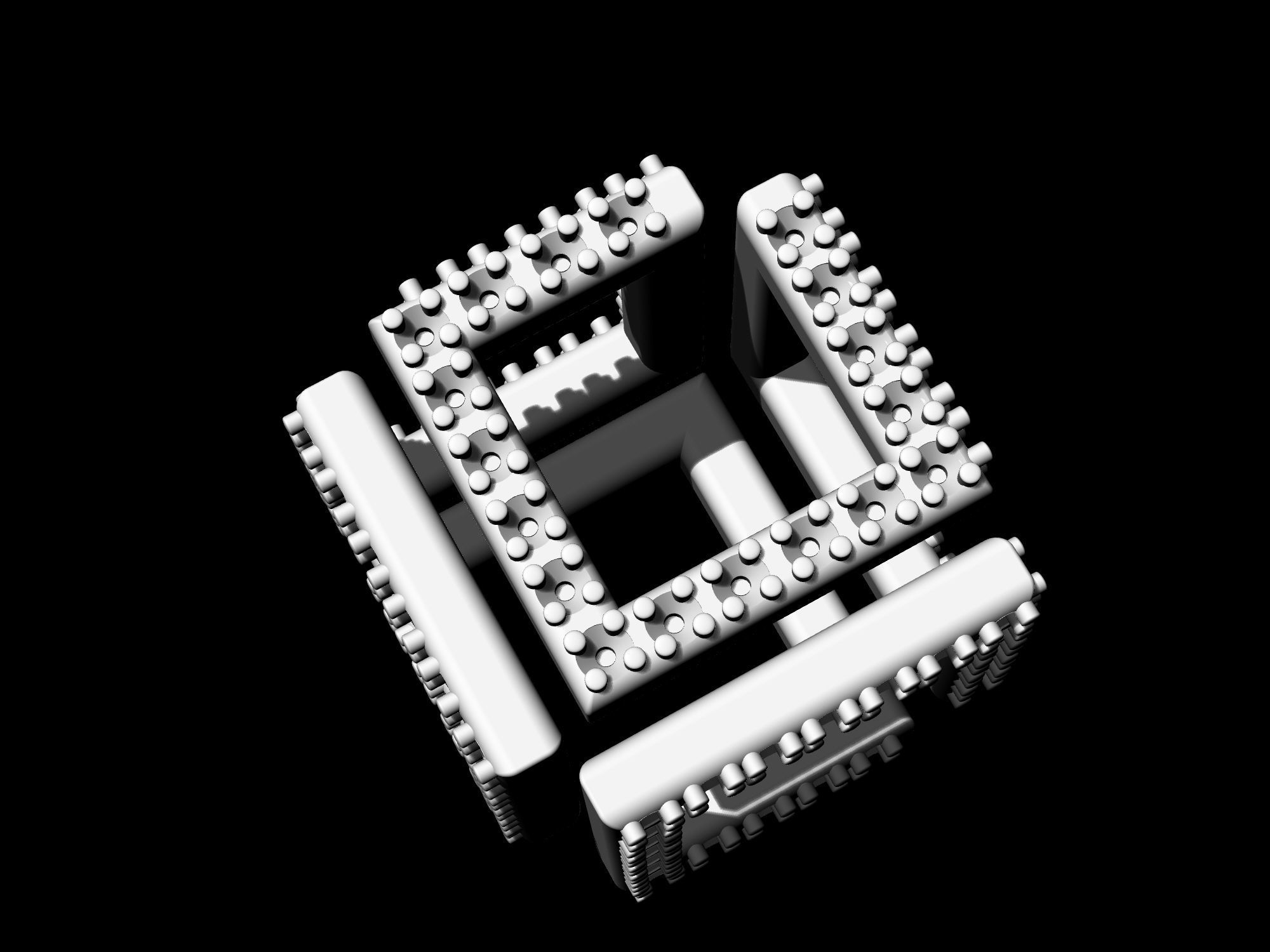 Infinity Cube pendant 3D print model_7