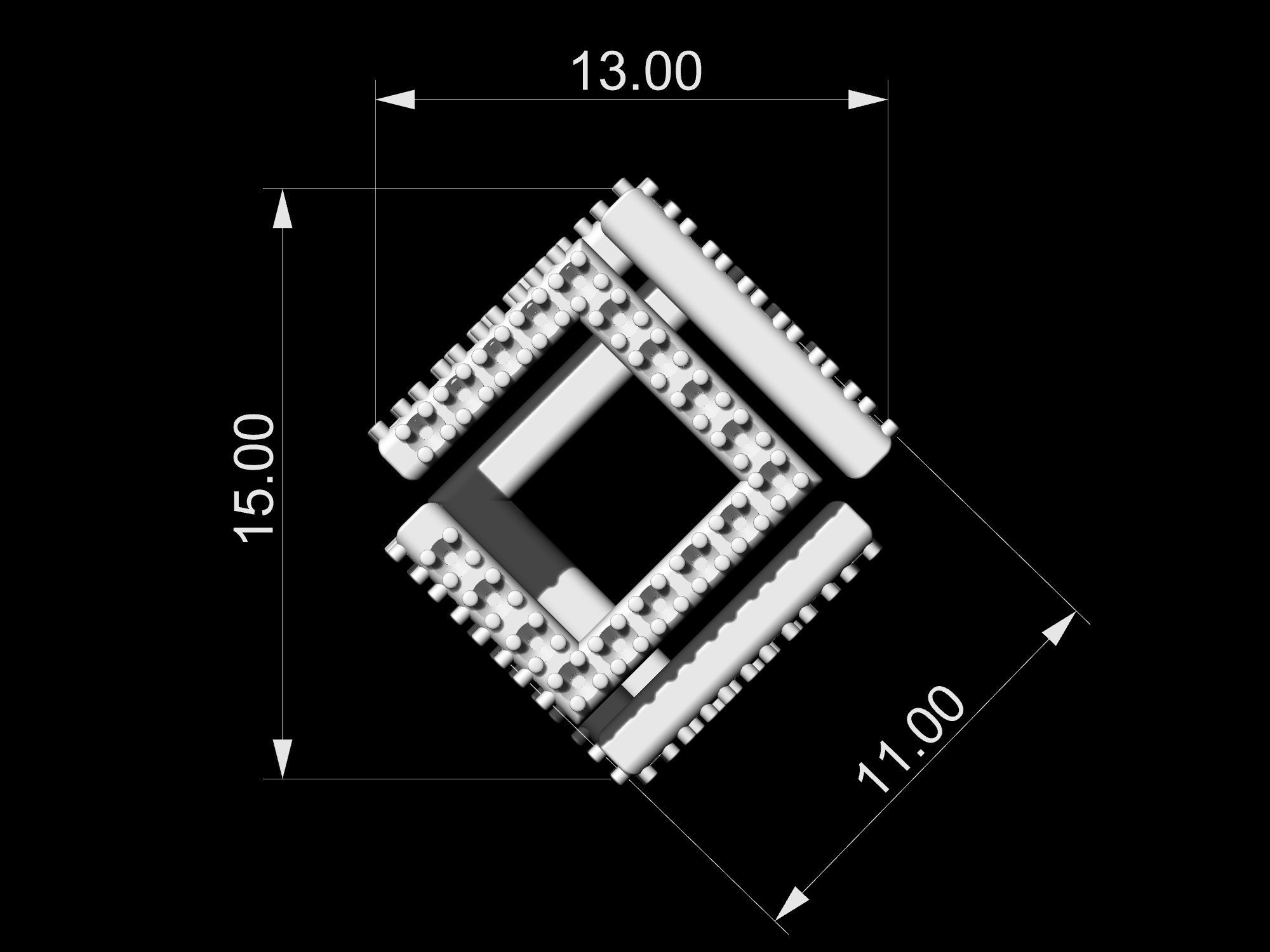 Infinity Cube pendant 3D print model_10