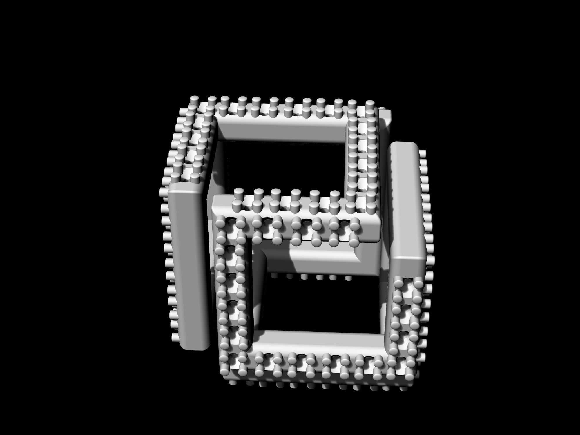 Infinity Cube pendant 3D print model_5