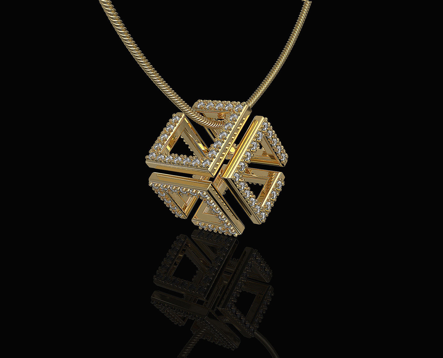 Infinity Cube pendant 3D print model_2