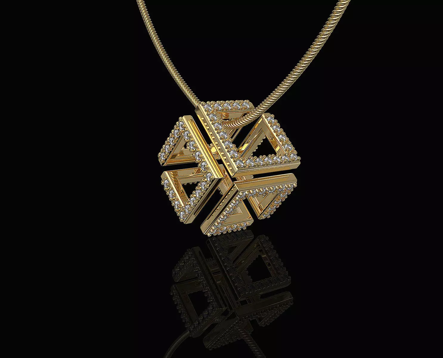 Infinity Cube pendant 3D print model_0
