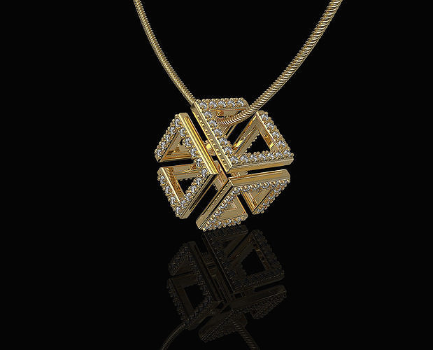 Infinity Cube pendant 3D print model