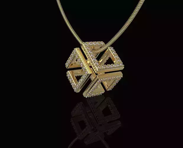 Infinity Cube pendant 3D print model