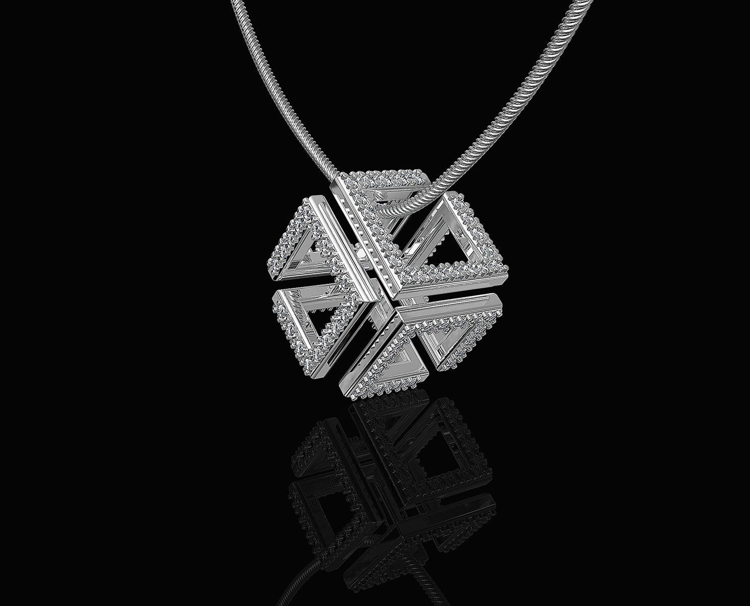 Infinity Cube pendant 3D print model_1