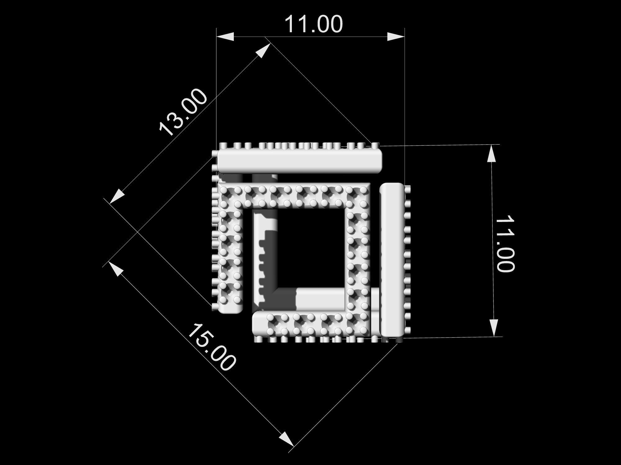 Infinity Cube pendant 3D print model_12