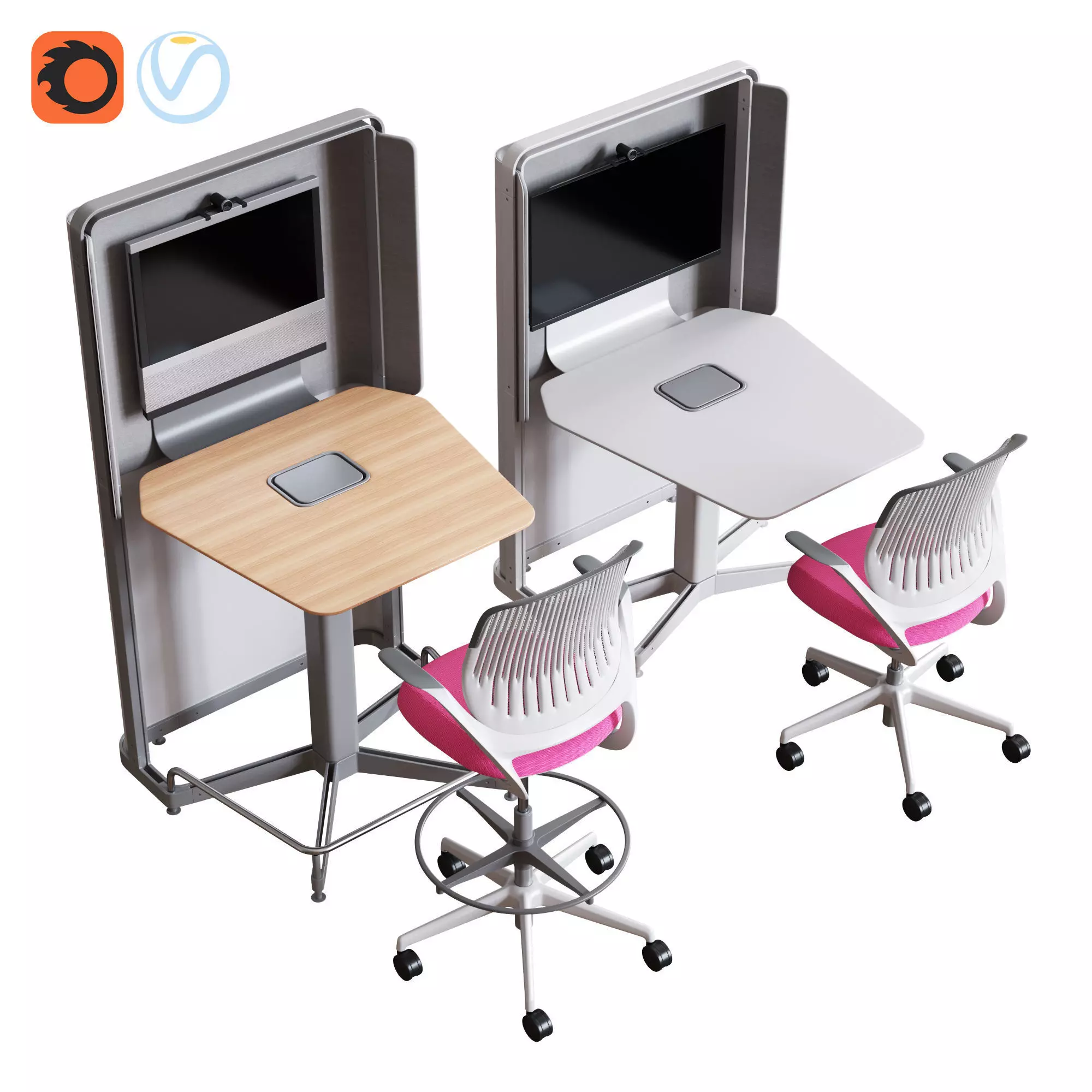 Steelcase - Media Scape Kiosk 3D model