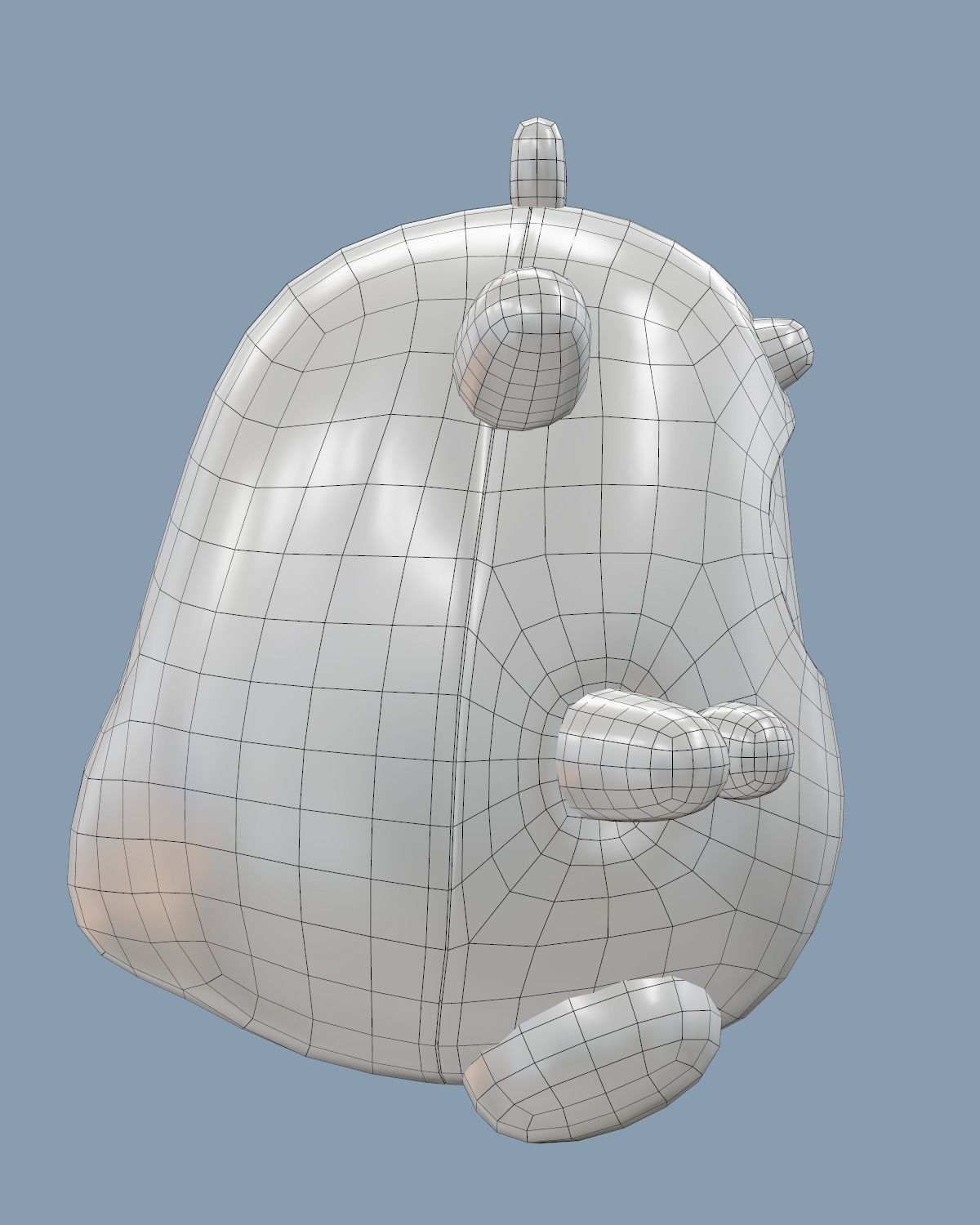 Stuffed Toy Chicken - Lowpoly Low-poly 3D model_19