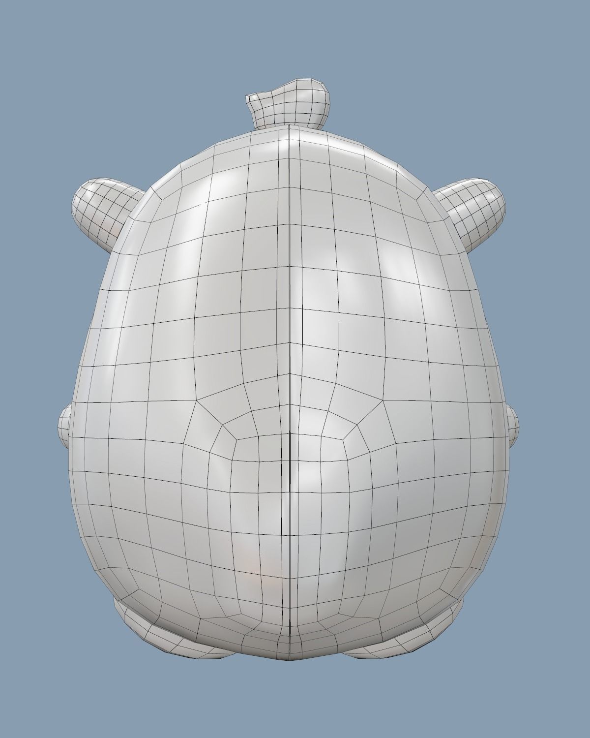 Stuffed Toy Chicken - Lowpoly Low-poly 3D model_21