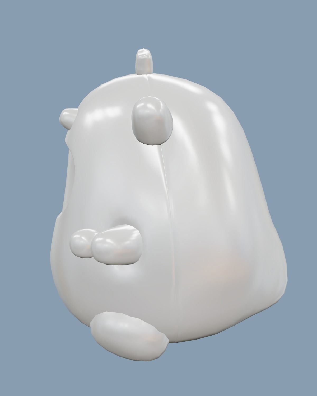 Stuffed Toy Chicken - Lowpoly Low-poly 3D model_15