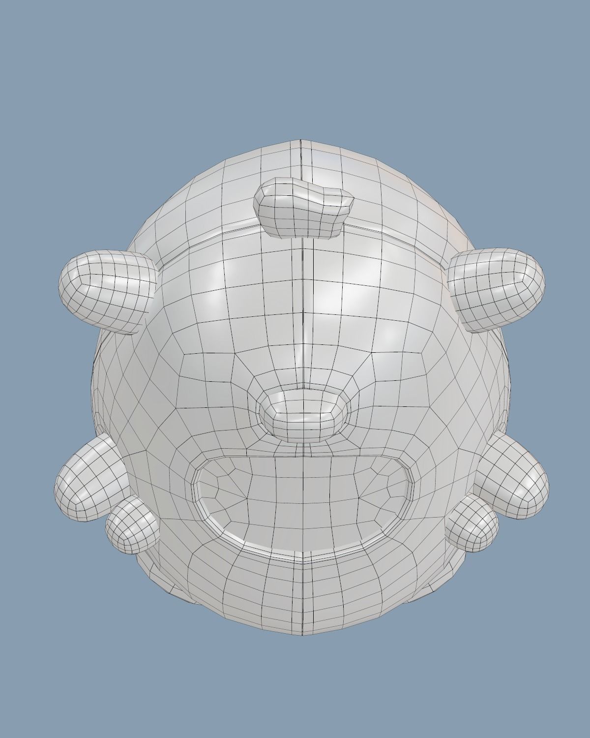 Stuffed Toy Chicken - Lowpoly Low-poly 3D model_17