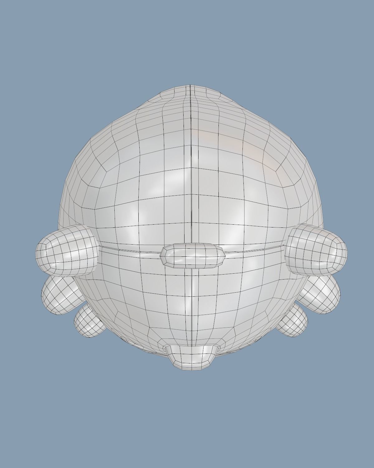 Stuffed Toy Chicken - Lowpoly Low-poly 3D model_18