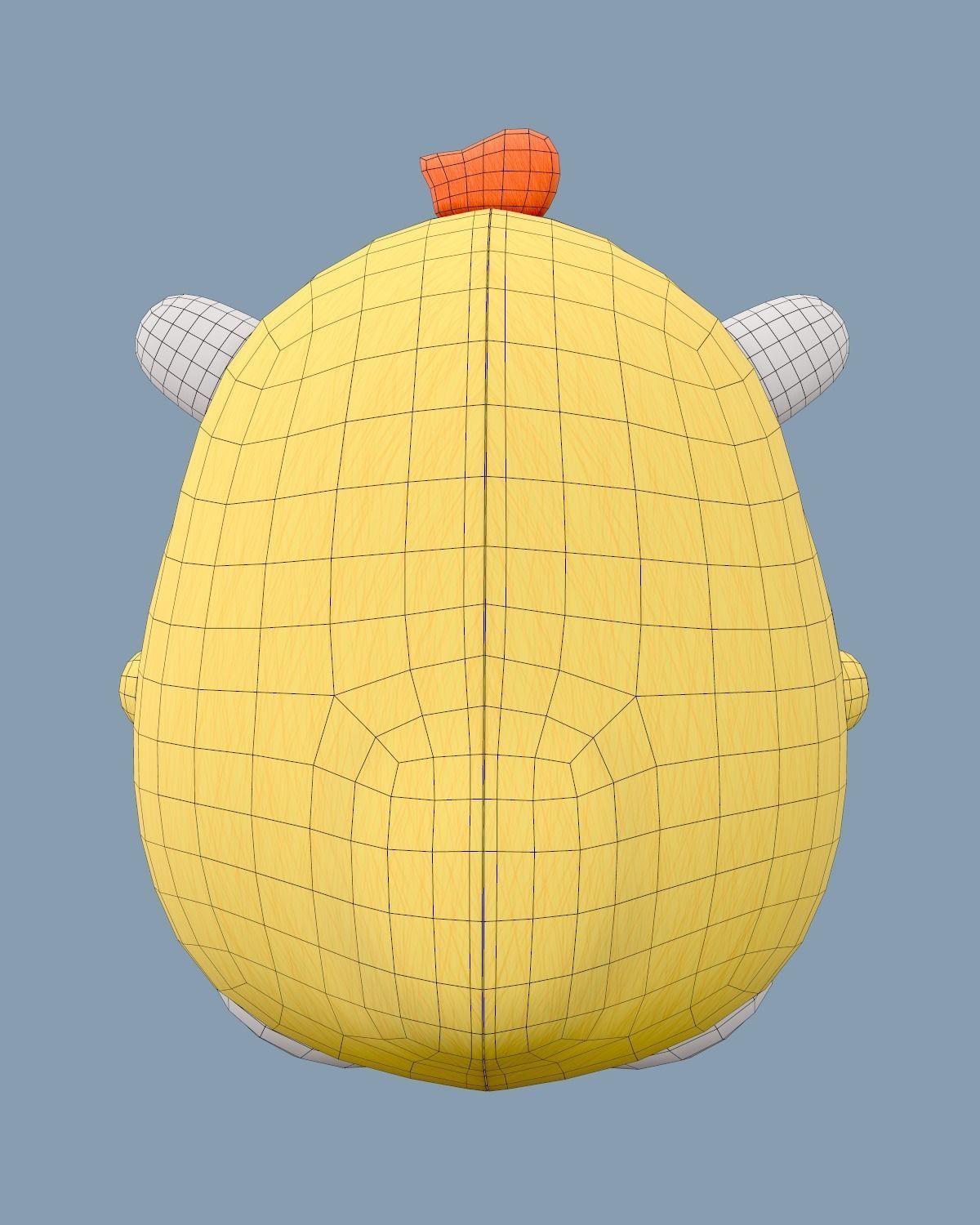 Stuffed Toy Chicken - Lowpoly Low-poly 3D model_12