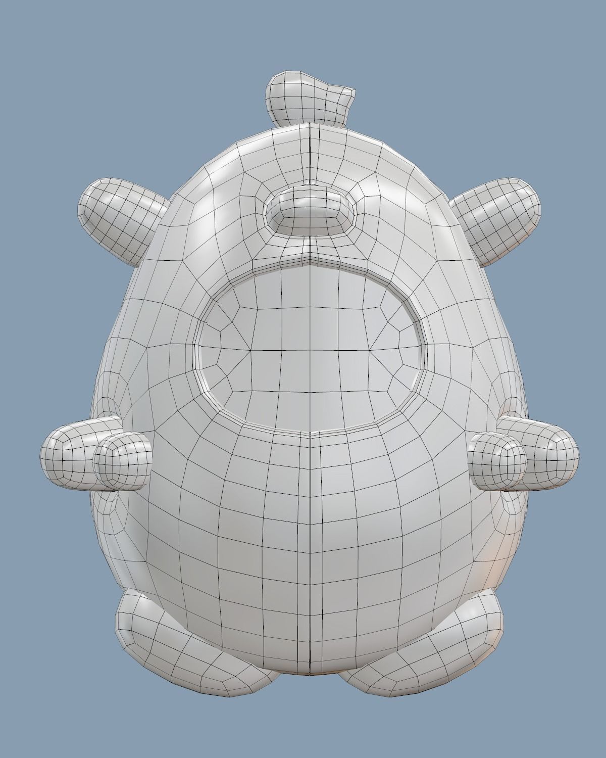 Stuffed Toy Chicken - Lowpoly Low-poly 3D model_16