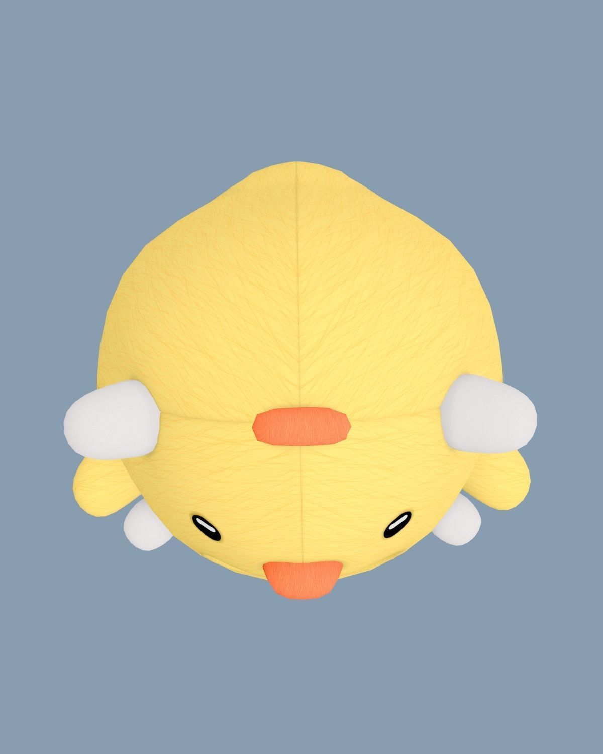Stuffed Toy Chicken - Lowpoly Low-poly 3D model_7