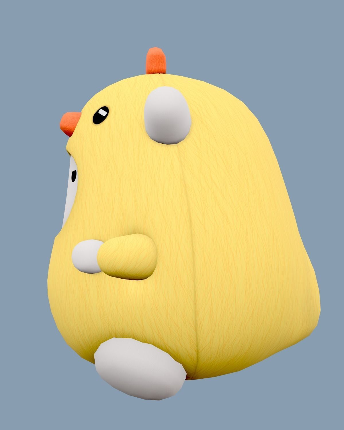 Stuffed Toy Chicken - Lowpoly Low-poly 3D model_6