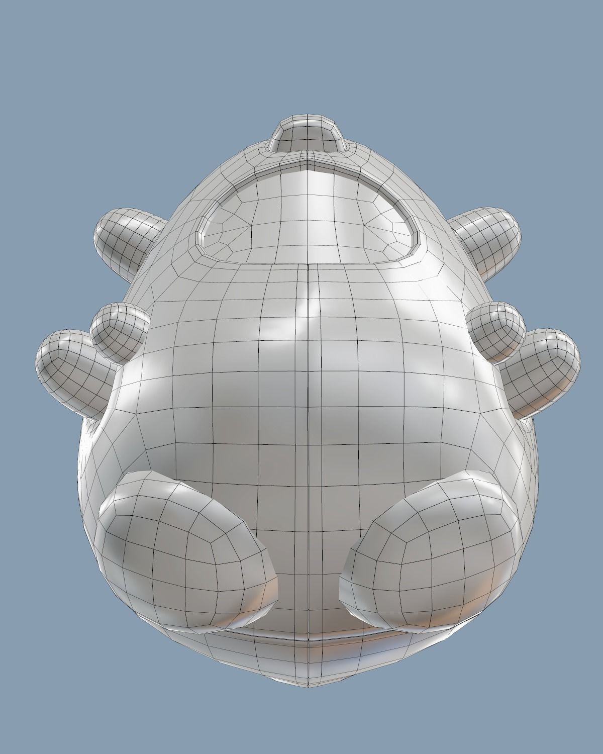 Stuffed Toy Chicken - Lowpoly Low-poly 3D model_22