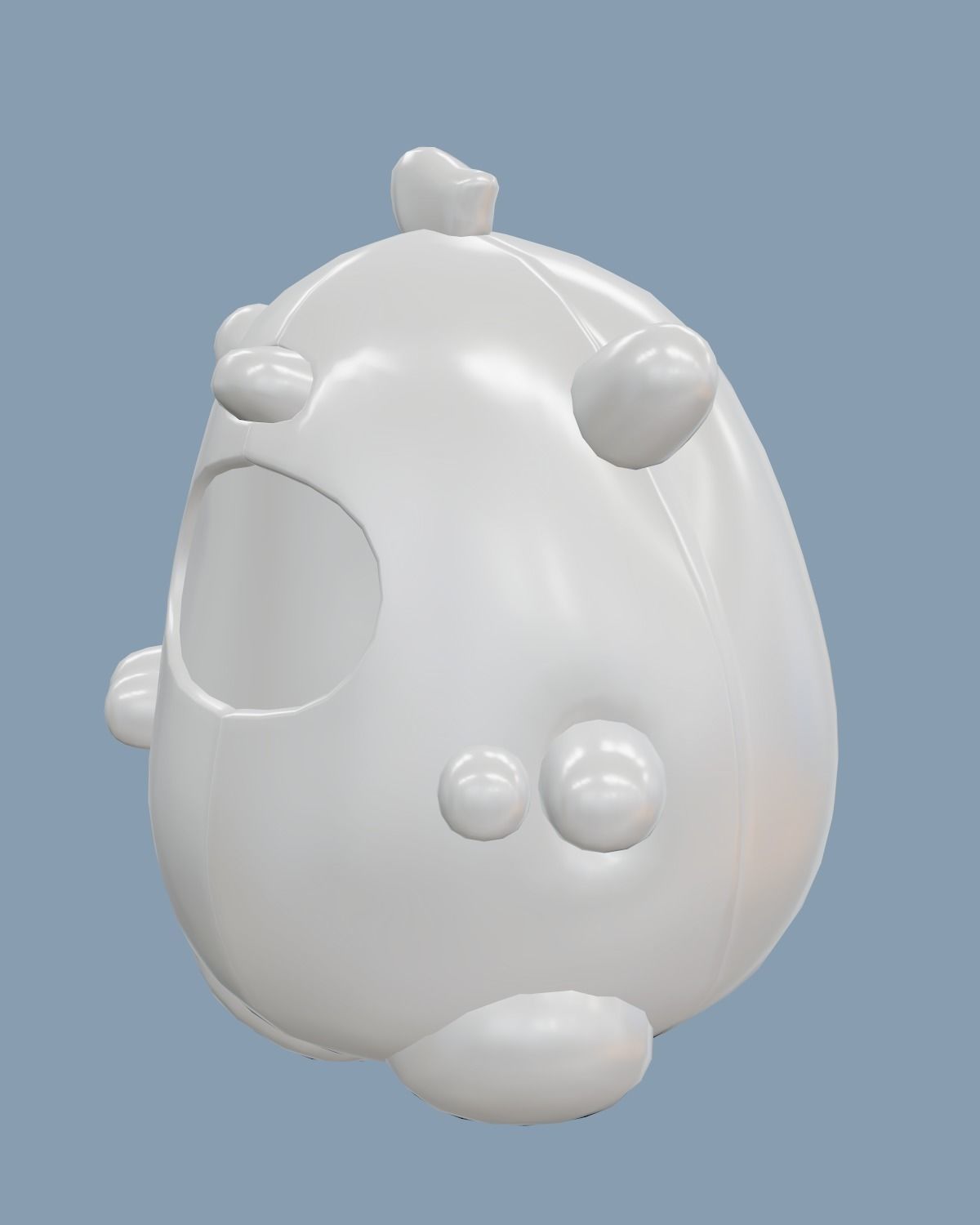 Stuffed Toy Chicken - Lowpoly Low-poly 3D model_14